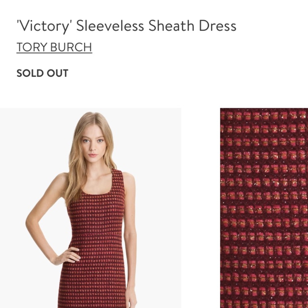 Tory Burch victory dress.NWT. In dark‎ plum